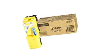 картридж Kyocera TK-820Y (1T02HPAEU0) заправка картриджа Kyocera TK-820Y (1T02HPAEU0)